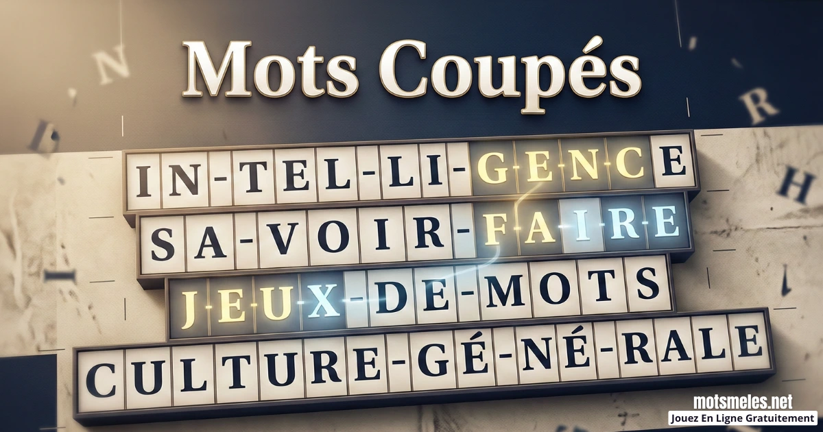 Jeu Mots coupés En ligne Gratuitement